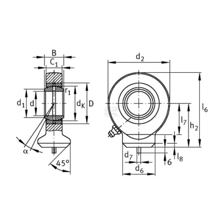 Embout de bielle SKF 7500SC50ES