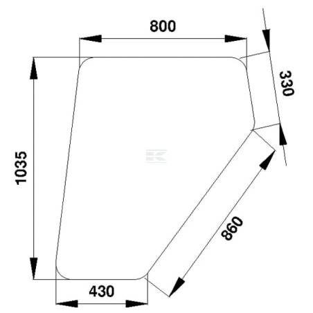 Vitre de porte CLAAS 7700007531