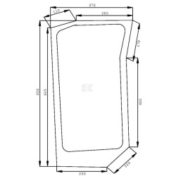 Vitre avant CNH 82005282