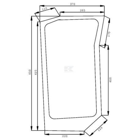 Vitre avant CNH 82005282