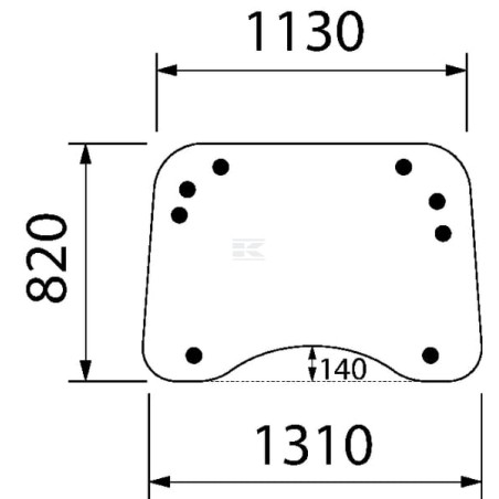 Vitre avant CNH 82032042