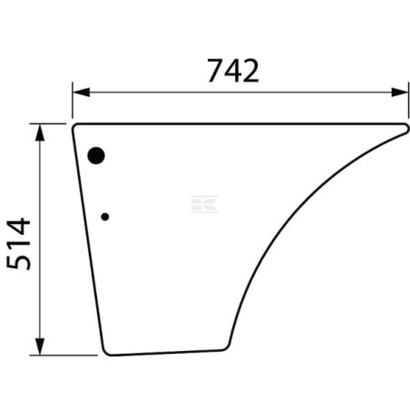 Vitre CNH 85801625