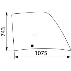 Vitre de porte CNH 85806270