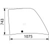 Vitre de porte CNH 85806270