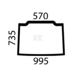 Vitre de cabine NEW HOLLAND 87381258