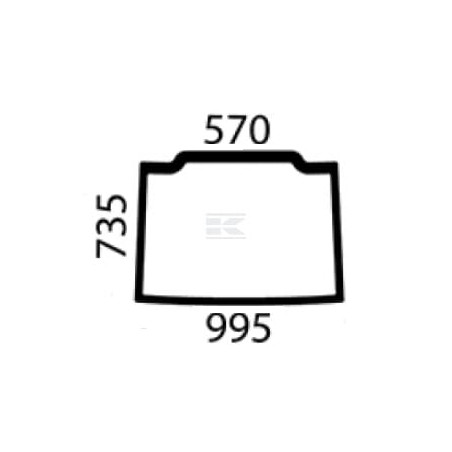 Vitre de cabine NEW HOLLAND 87381258