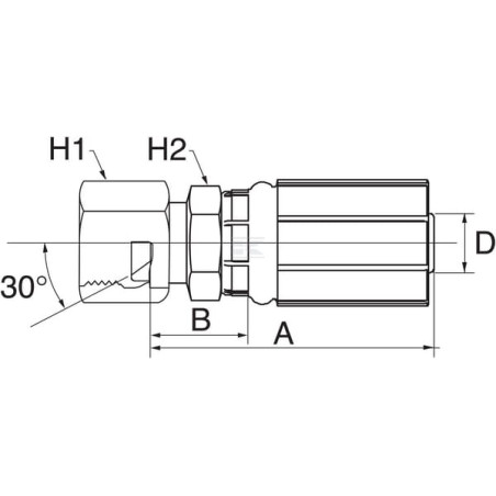 Raccord à sertir GATES 8G8FKX
