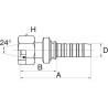 Raccord à sertir GATES 8GS20FDHORX