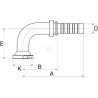 Raccord à sertir GATES 8GS8FLH90M