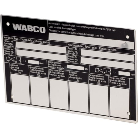 Étiquette WABCO 8991446304