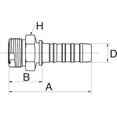 Raccord à sertir GATES 8GS8MFFOR