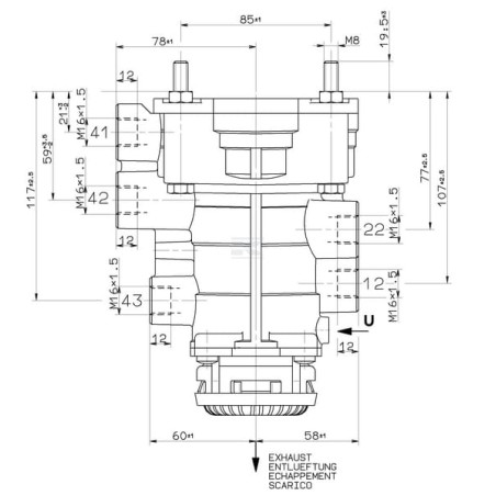 Commande de remorque WABCO 9730090100