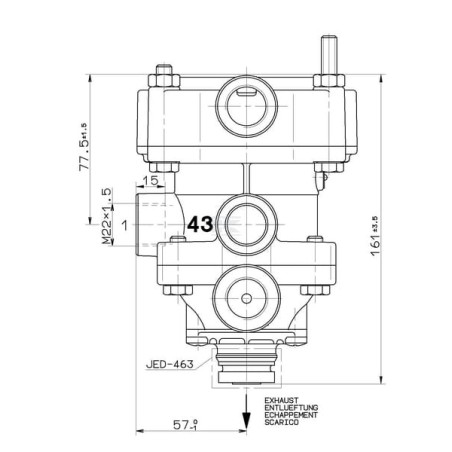 Commande de remorque WABCO 9730020700
