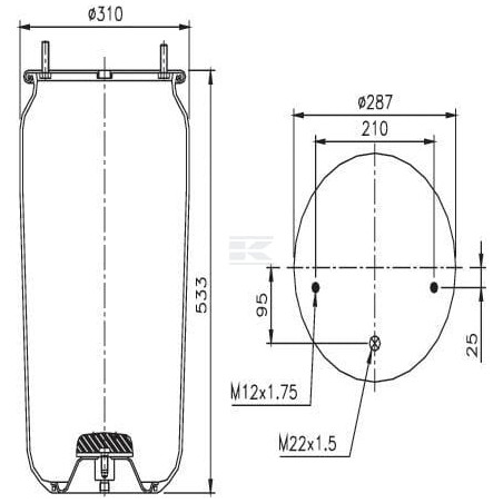 Ressort WABCO 9518147080