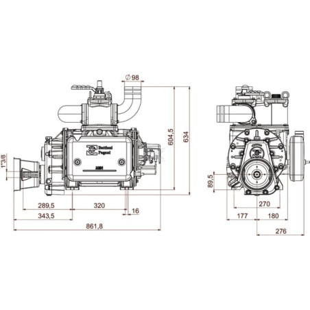 Pompe à vide BATTIONI PAGANI BALLAST16500M