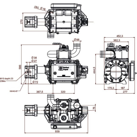 Raccord hydraulique BATTIONI PAGANI BALLAST16500H
