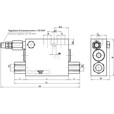 Valve de charrue OLEODINAMICA MARCHESINI C056V0280