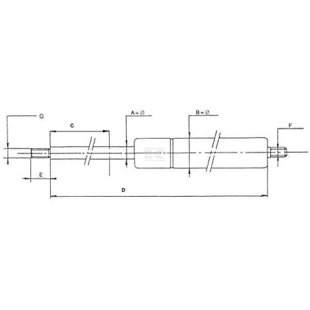 Vérin à gaz STABILUS CA054778