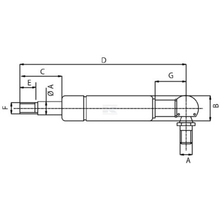 Vérin à gaz STABILUS CA049611