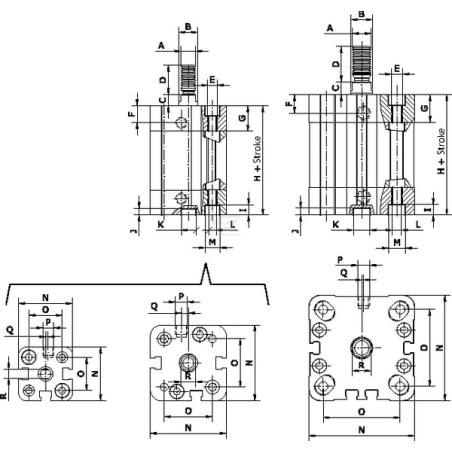 Vérin compacteur UNIVERSEL CCND3280MO