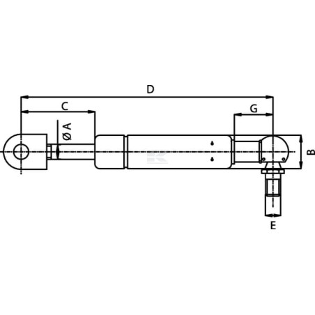 Vérin à gaz STABILUS CA421605