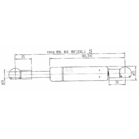Vérin à gaz STABILUS CA711616