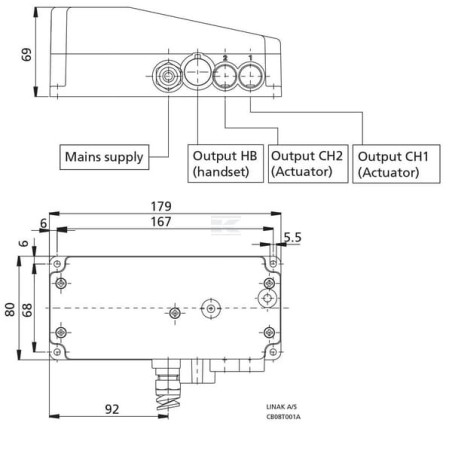 Unité de commande LINAK CB8001T200010