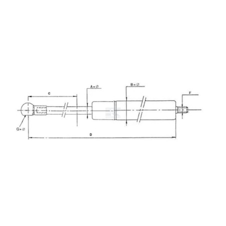Vérin à gaz STABILUS CA7111TM