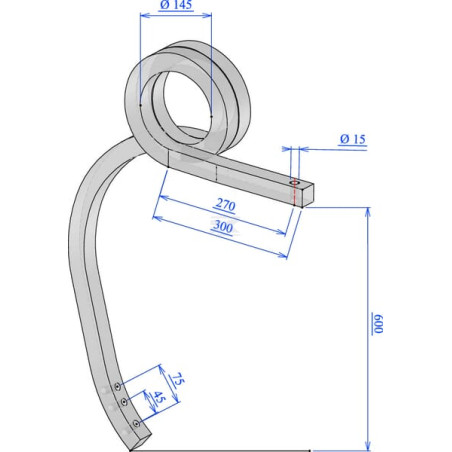 Dent de cultivateur UNIVERSAL CP356002