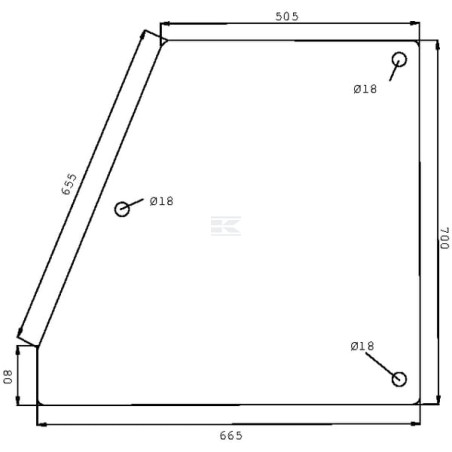 Vitre de porte UNIVERSEL D6004T