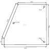 Vitre de porte UNIVERSEL D6004T