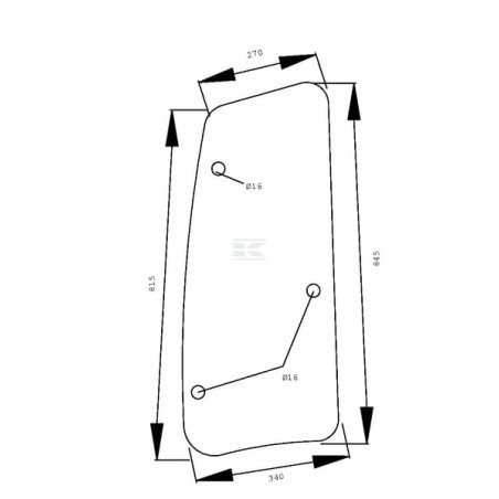 Vitre latérale UNIVERSEL D7782