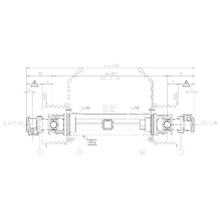 Arbre de transmission BONDIOLI&PAVESI CS2N086CE007007