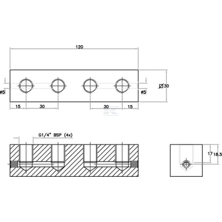 Bloc distributeur UNIVERSEL CWP414