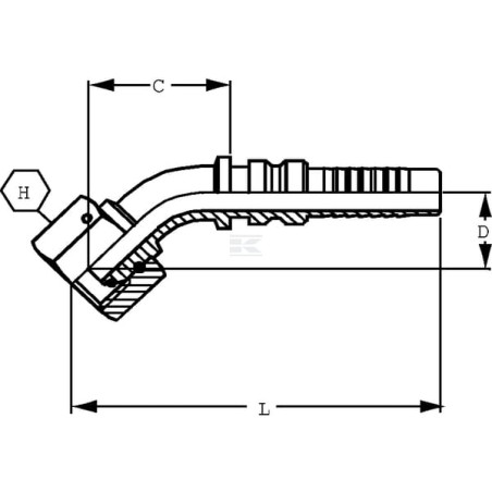 Raccord à sertir ALFAGOMMA DKRH402445G2