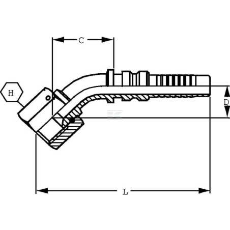 Raccord à sertir ALFAGOMMA DKJH322645G2