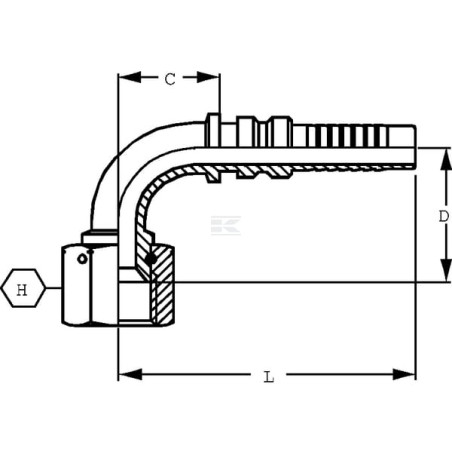Raccord à sertir ALFAGOMMA DKJH322690G2