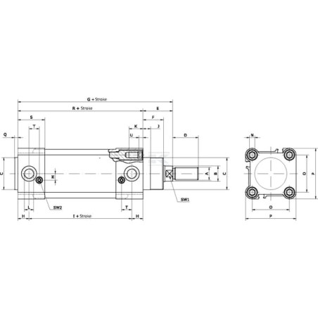 Vérin UNIVERSEL DN125550CMG2