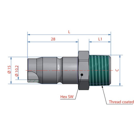 Raccord LÜDECKE ESACG34NAS