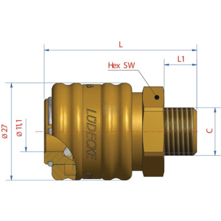 Raccord rapide LÜDECKE ESO12A
