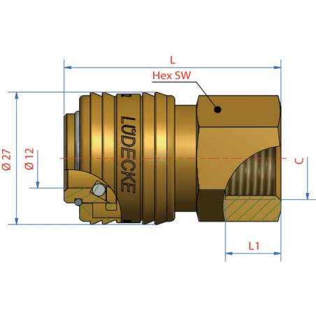 Raccord rapide LÜDECKE ES1415I