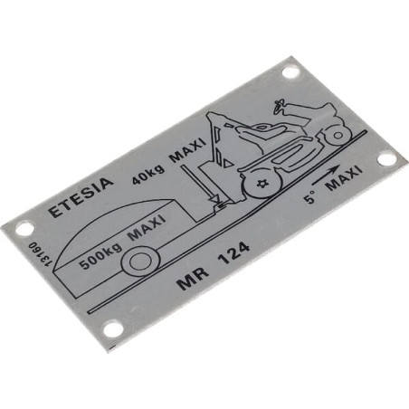 Plaque ETESIA ET13160