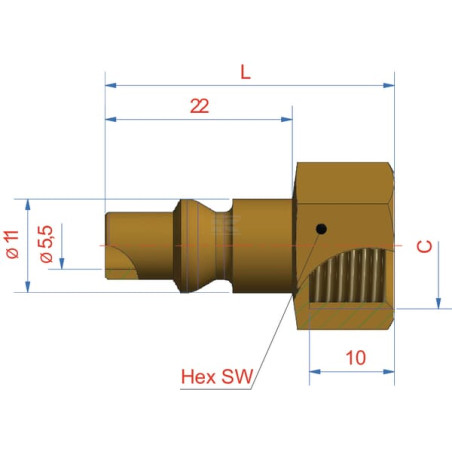 Raccord hydraulique LÜDECKE ESO14NI