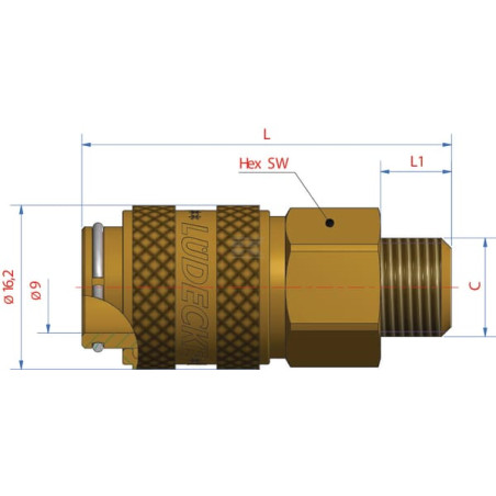 Raccord rapide LÜDECKE ESM14A