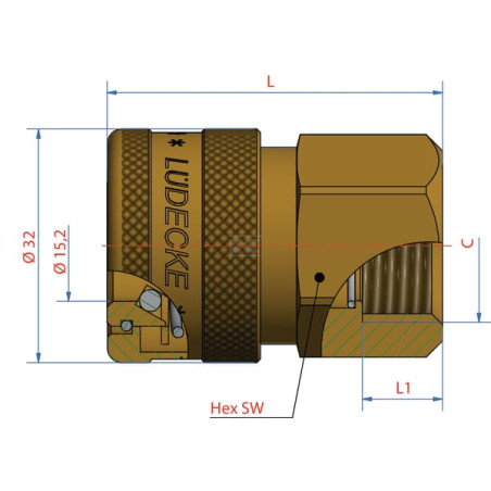 Raccord rapide LÜDECKE ESOIG38I