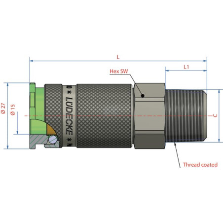 Raccord rapide LÜDECKE ESACG34A