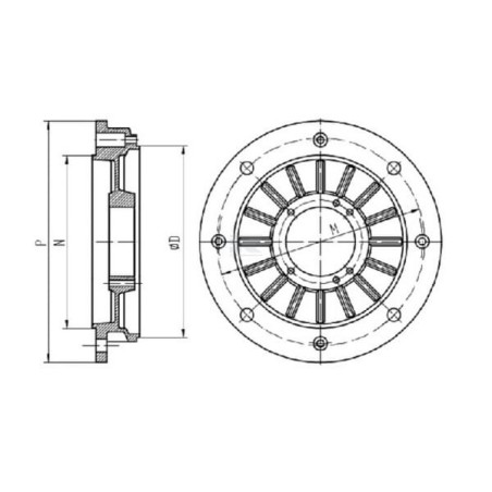 Bride moteur UNIVERSEL EM9180B5FLGKR