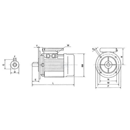Moteur électrique UNIVERSEL EM71B2B51B0IE2A