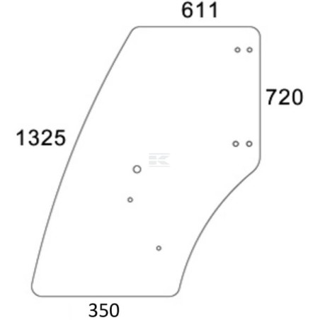 Vitre de porte UNBRANDED F329810030150N