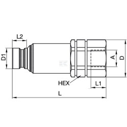 Embout PARKER FEC50212FB